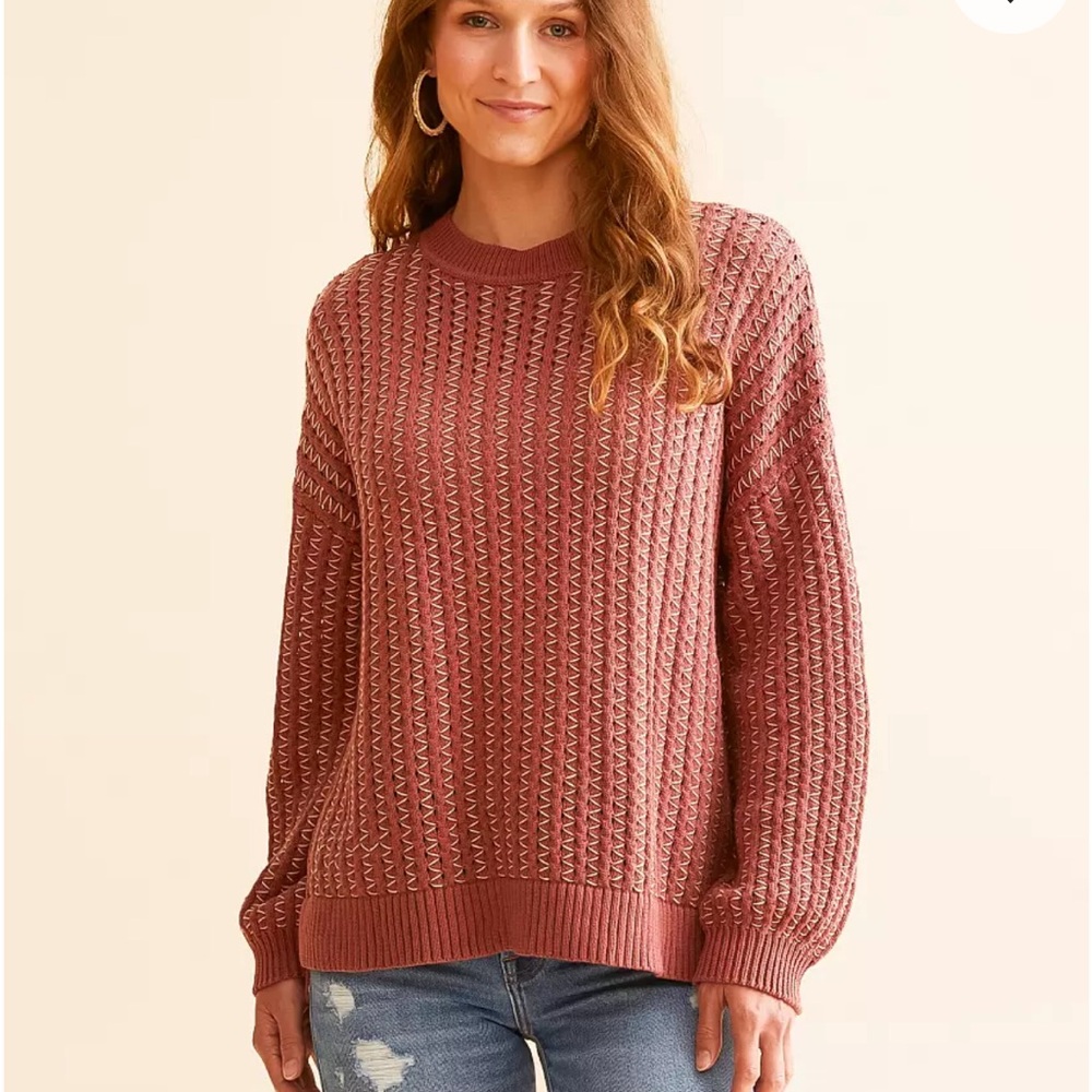 Buckle Women's Textured crewneck Sweater small